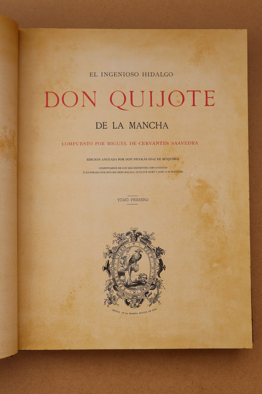 Don Quijote de la Mancha Tomo 1 y 2. Edicion Limitada