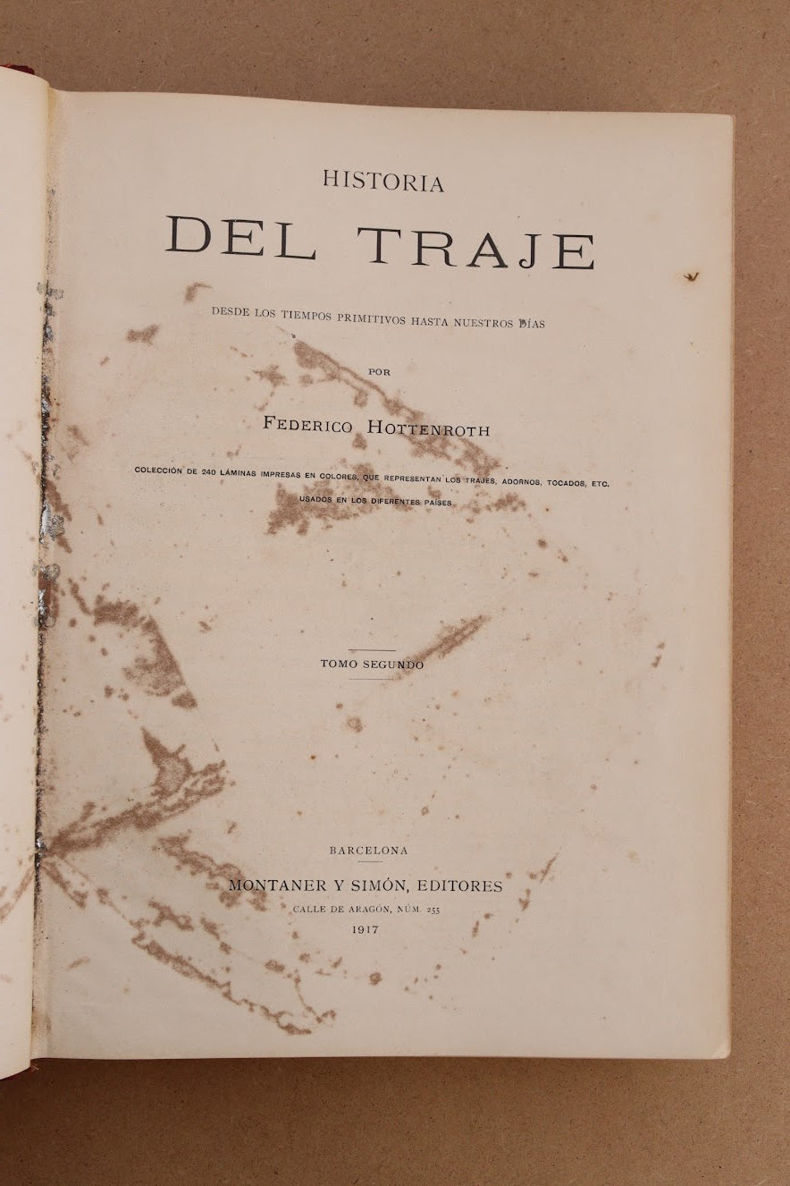 Historia del Traje, Montaner y Simón, 1917