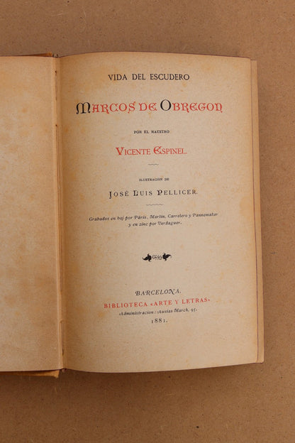 Marcos de Obregón, Biblioteca Arte y Letras, 1881