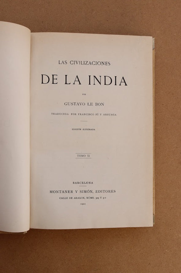 Las Civilizaciones de la India, Montaner y Simón, 1901