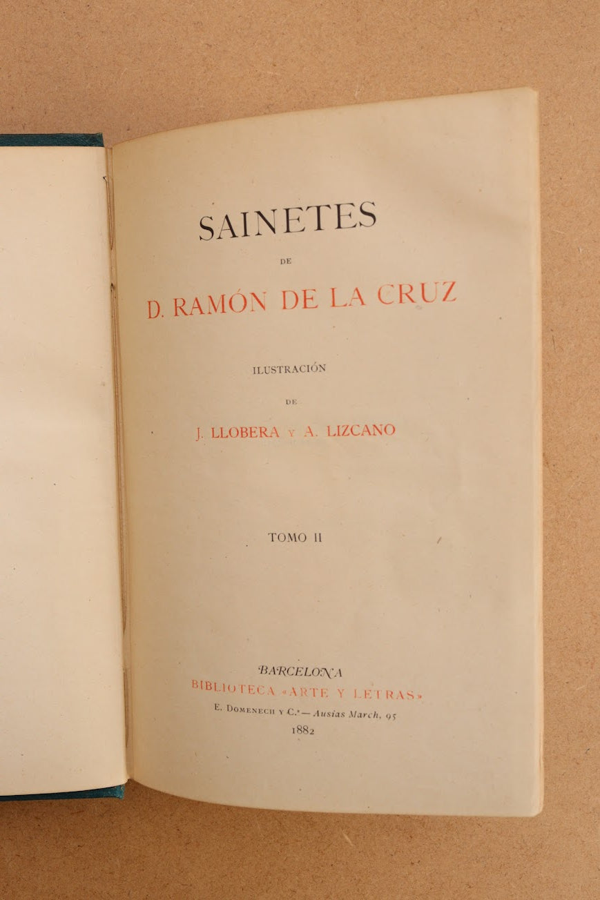 Sainetes, Biblioteca Arte y Letras, 1882, Completo