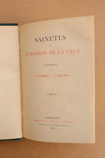 Sainetes, Biblioteca Arte y Letras, 1882, Completo