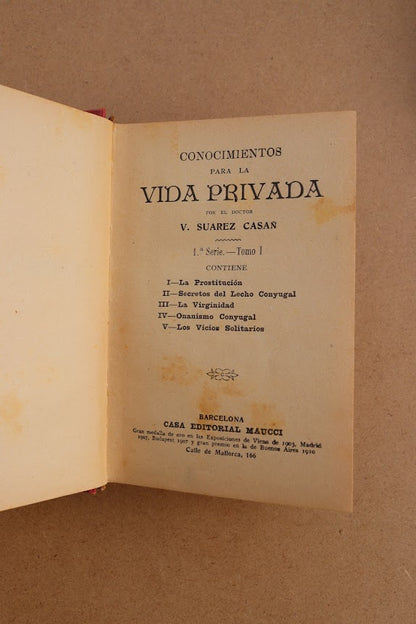 Conocimientos para la vida privada, Maucci, 1910