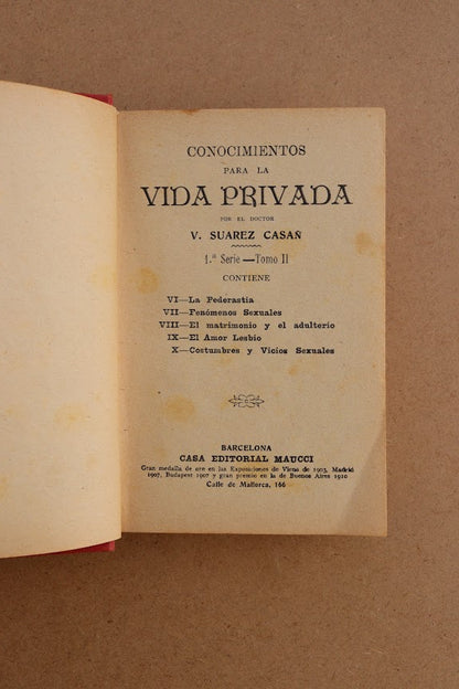 Conocimientos para la vida privada, Maucci, 1910