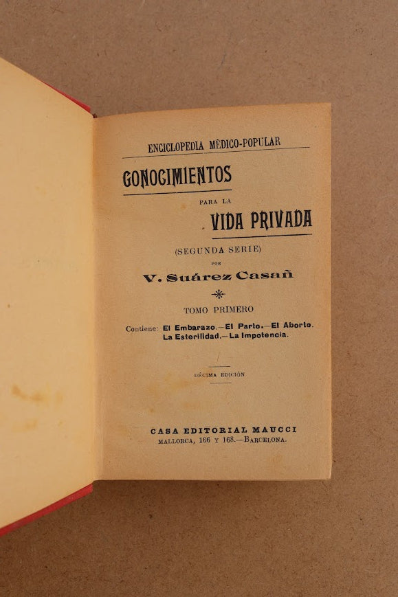 Conocimientos para la vida privada, Maucci, 1910