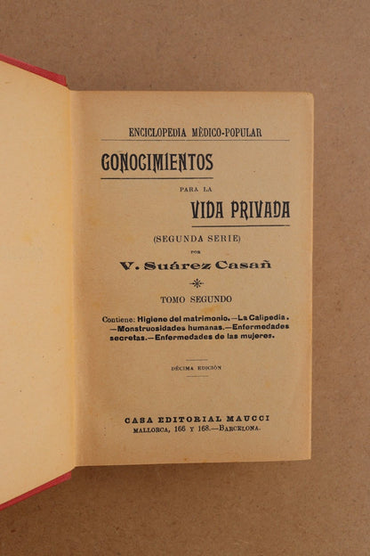 Conocimientos para la vida privada, Maucci, 1910