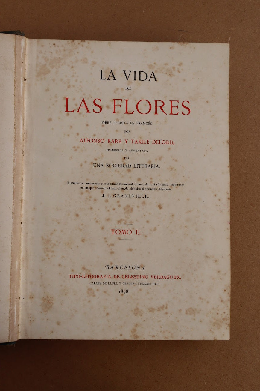 La vida de las flores, Celestino Verdaguer, 1878