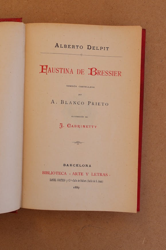 Faustina de Bressier, Biblioteca Arte y Letras, 1887