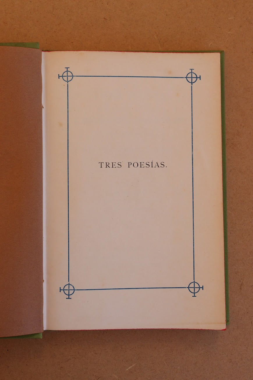 Tres Poesías, Biblioteca Arte y Letras, 1883