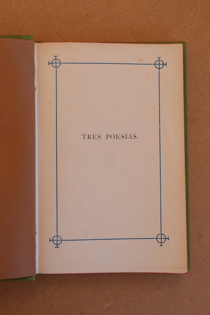 Tres Poesías, Biblioteca Arte y Letras, 1883