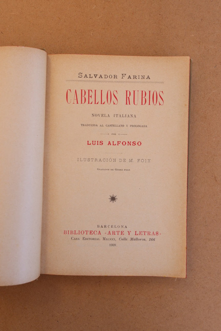 Cabellos Rubios, Biblioteca Arte y Letras, 1909