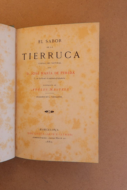 El sabor de la Tierruca, Biblioteca Arte y Letras, 1882