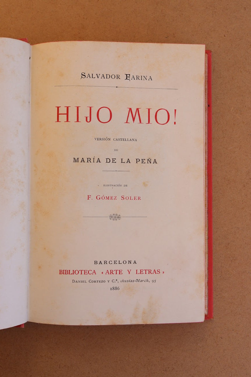 Hijo Mío, Biblioteca Arte y Letras, 1886