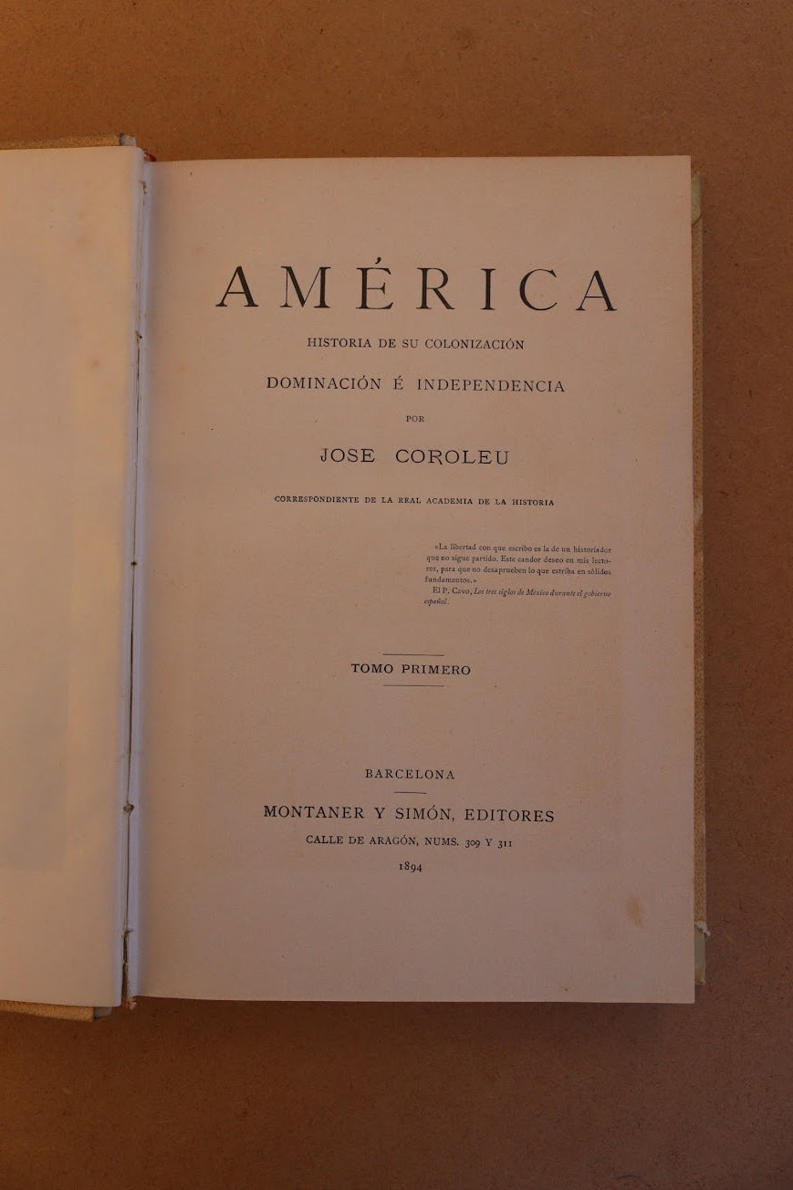 América, Montaner y Simón, 1894-1896