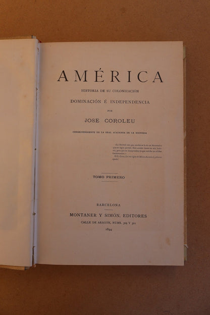 América, Montaner y Simón, 1894-1896