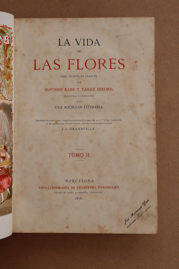 La vida de las Flores, Celestino Verdaguer, 1878