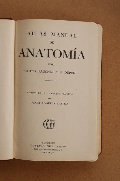 Atlas Manual de Anatomía, 1934