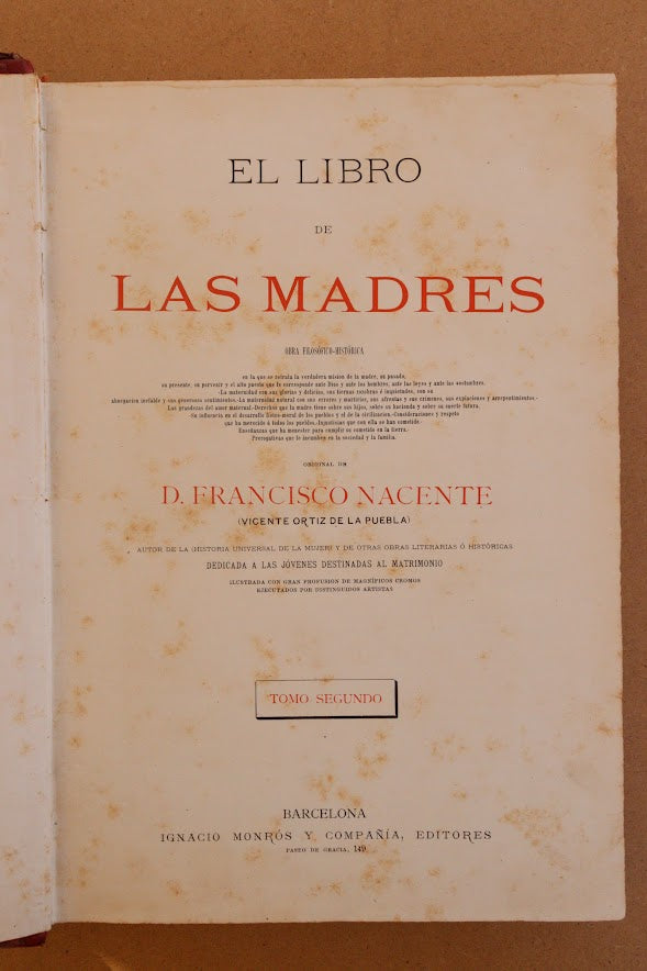 Libro de las Madres, Finales S.XIX