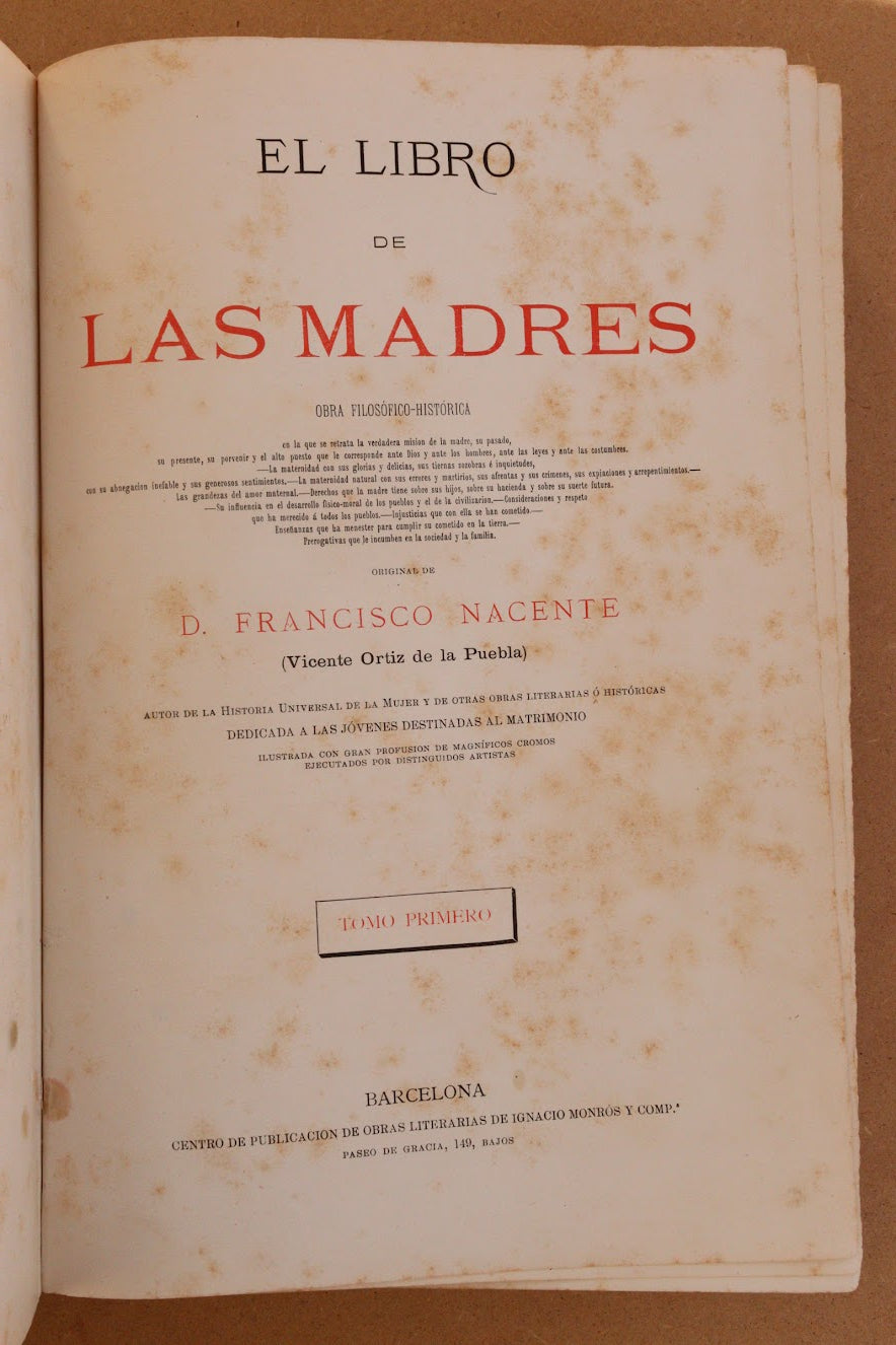 Libro de las Madres, Finales S.XIX