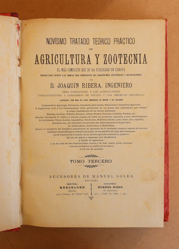 Novísimo tratado de Agricultura y Zootecnia, Final S.XIX