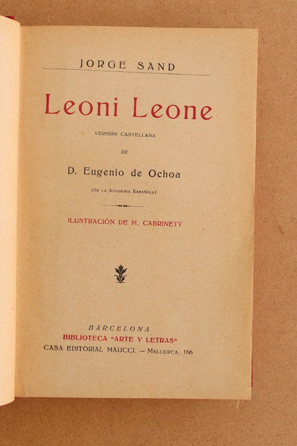 Leoni Leone, Biblioteca Arte y Letras, Finales S.XIX