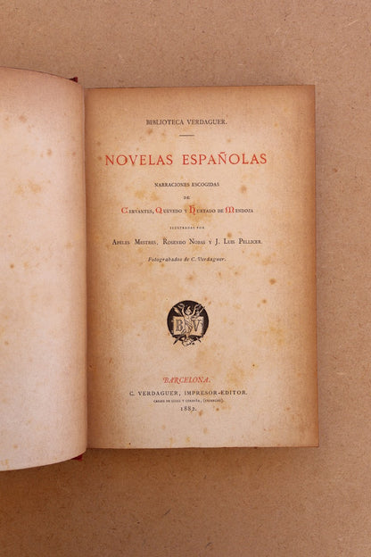 Novelas Españolas, Cervantes, Quevedo y Hurtado de Mendoza, 1882