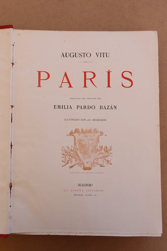 París, Augusto Vitu, trad. Emilia Pardo Bazán, 1890