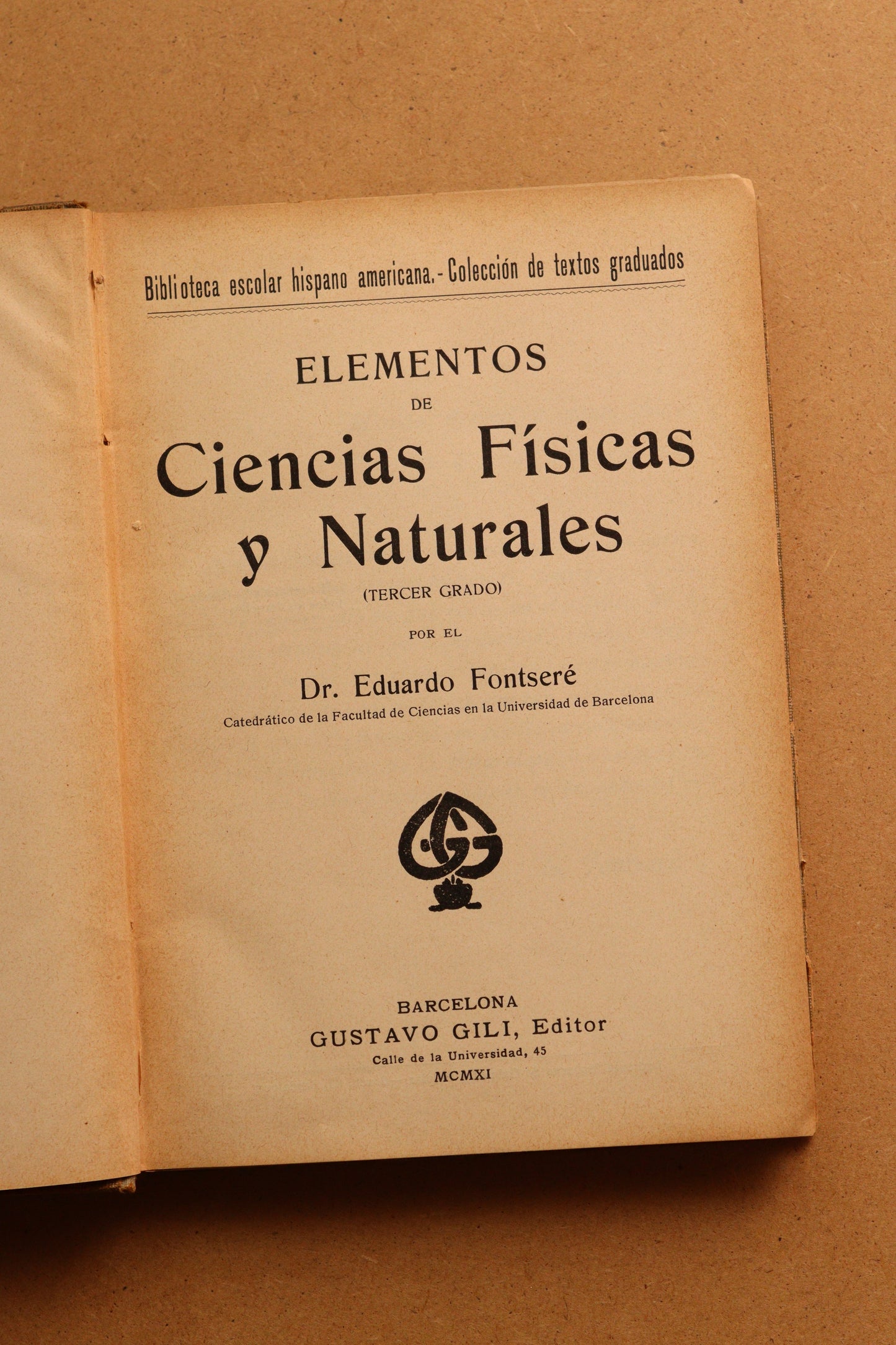 Ciencias Físicas y Naturales, Gustavo Gili, 1911