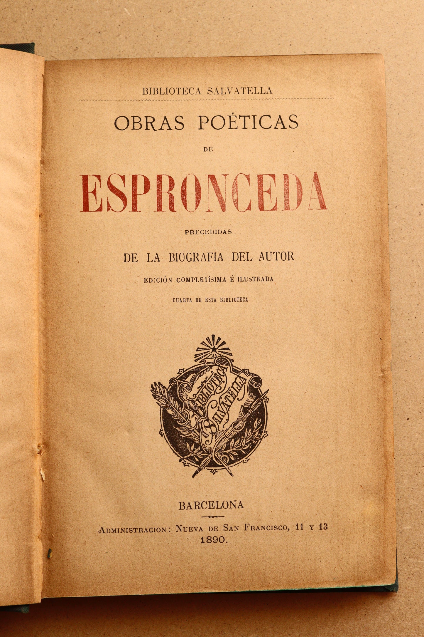 Espronceda, Obras Poéticas, 1890