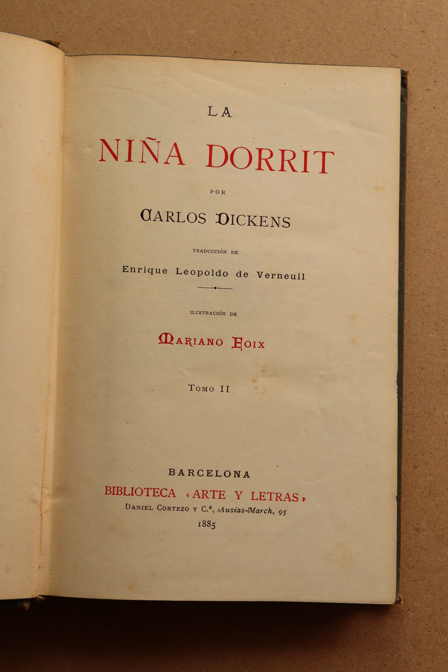 La Niña Dorrit, Biblioteca Arte y Letras, 1885