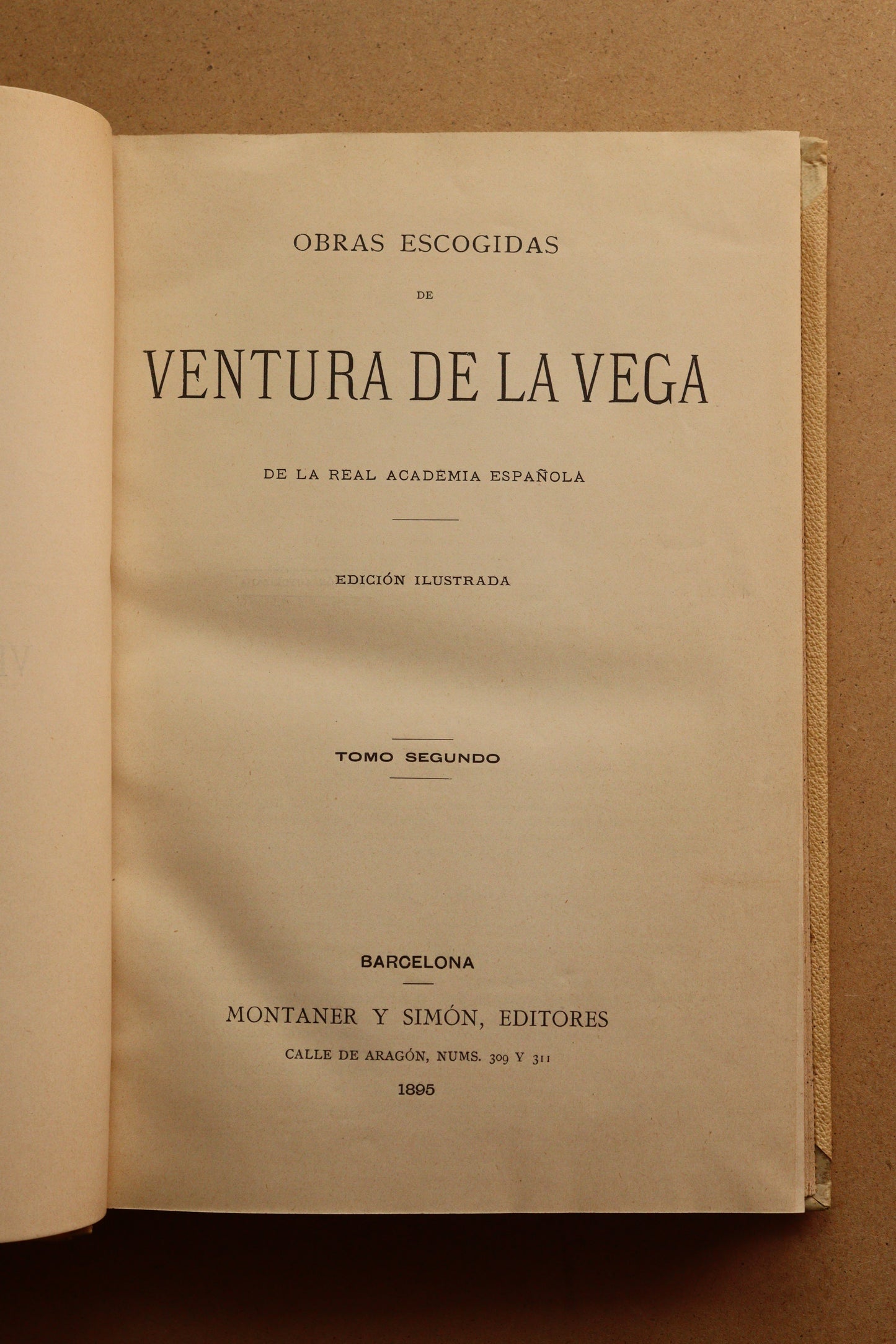 Obras Escogidas de Ventura de la Vega, Montaner y Simón, 1894