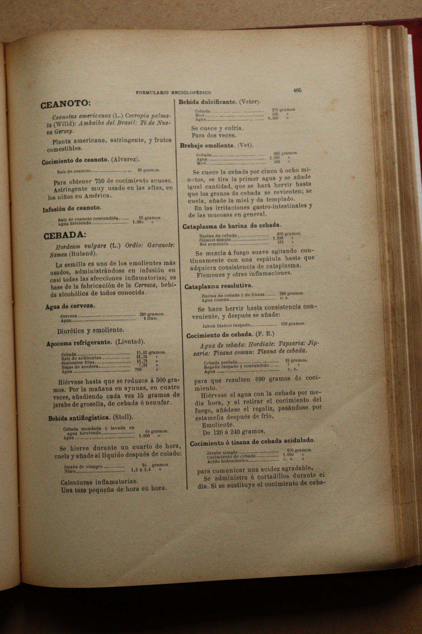 Formulario Enciclopédico Medicina, Farmacia y Veterinaria, Jaime Seix, 1893