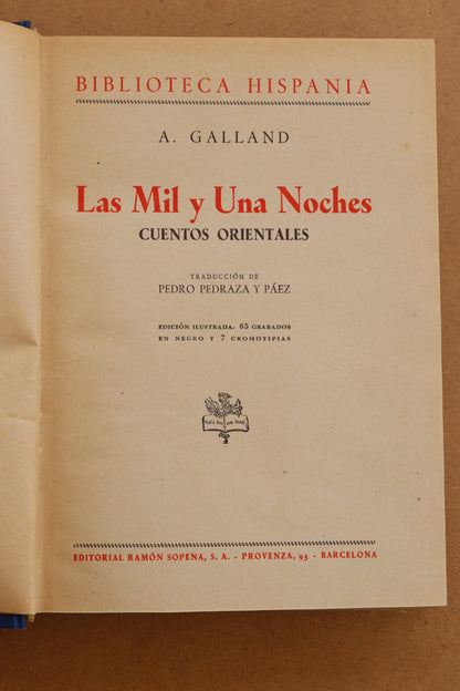 Las Mil y una Noches, Ramón Sopena, 1942