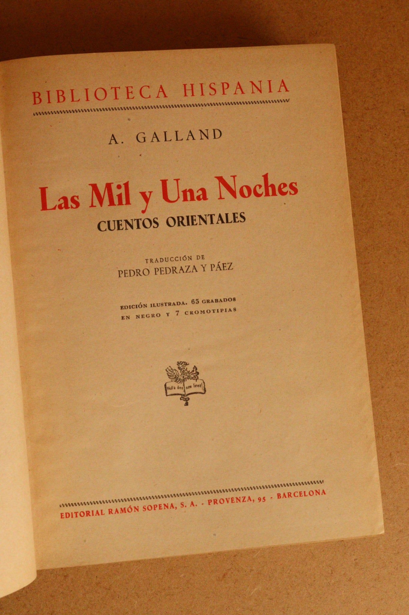 Las Mil y una Noches, Ramón Sopena, 1942