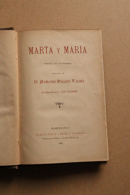 Marta y María, Biblioteca Arte y Letras, 1883