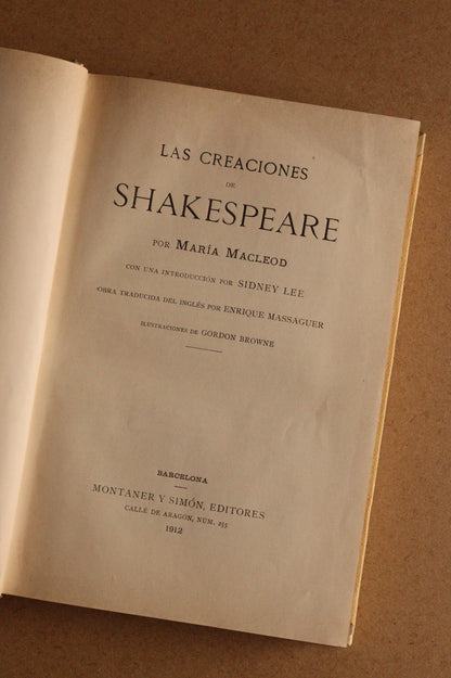 Las Creaciones de Shakespeare, Montaner y Simon, 1912