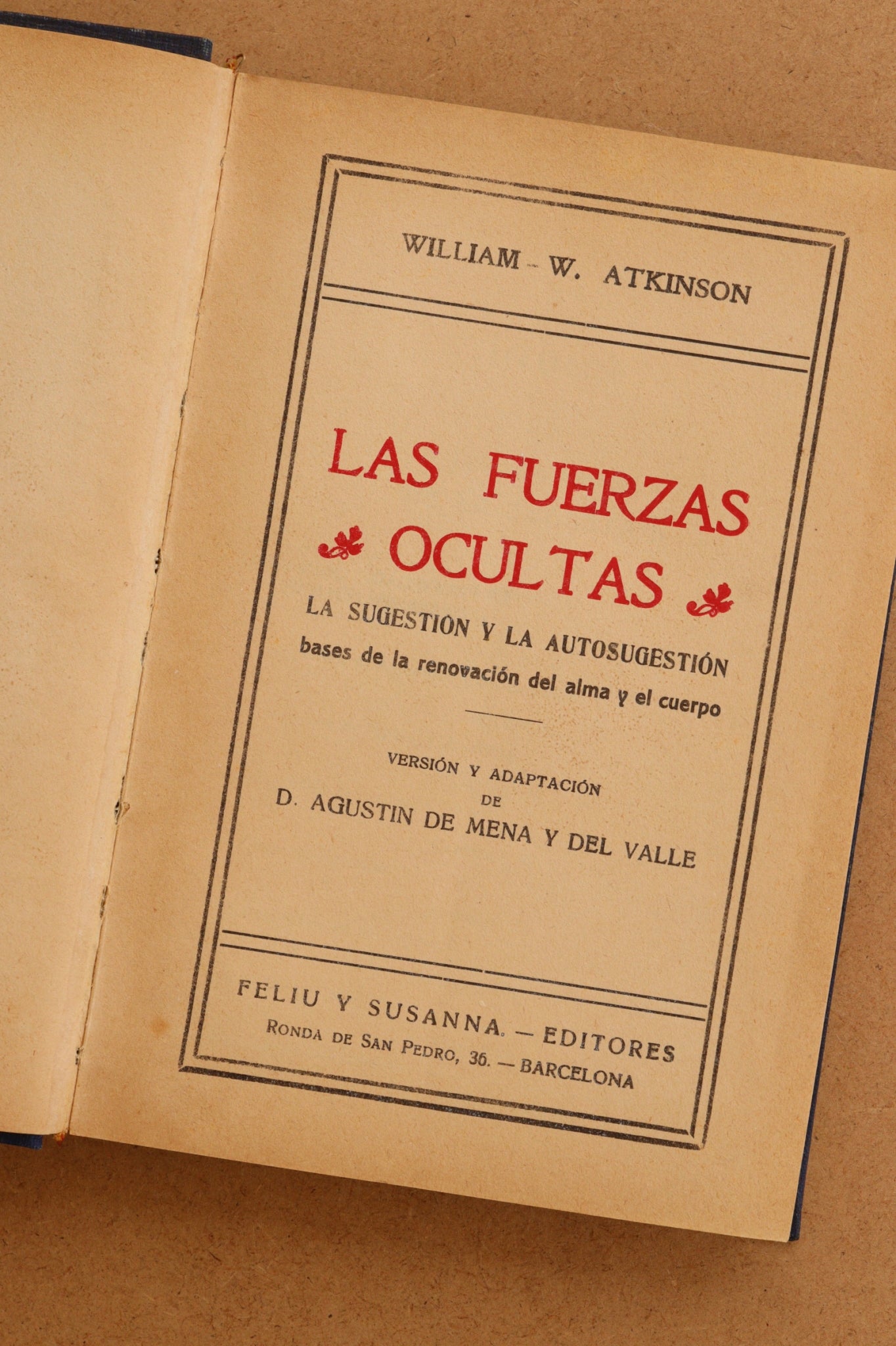 Las Fuerzas Ocultas, William Walker Atkinson, 1930