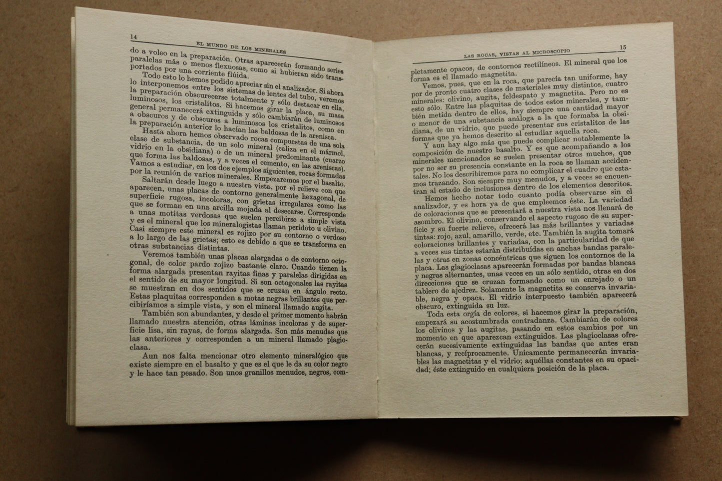 El Mundo de los Minerales, Libros de la Naturaleza, 1929