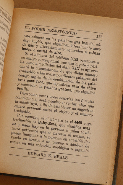 El Poder Nemotécnico, W. Atkinson & E. Beals, 1920