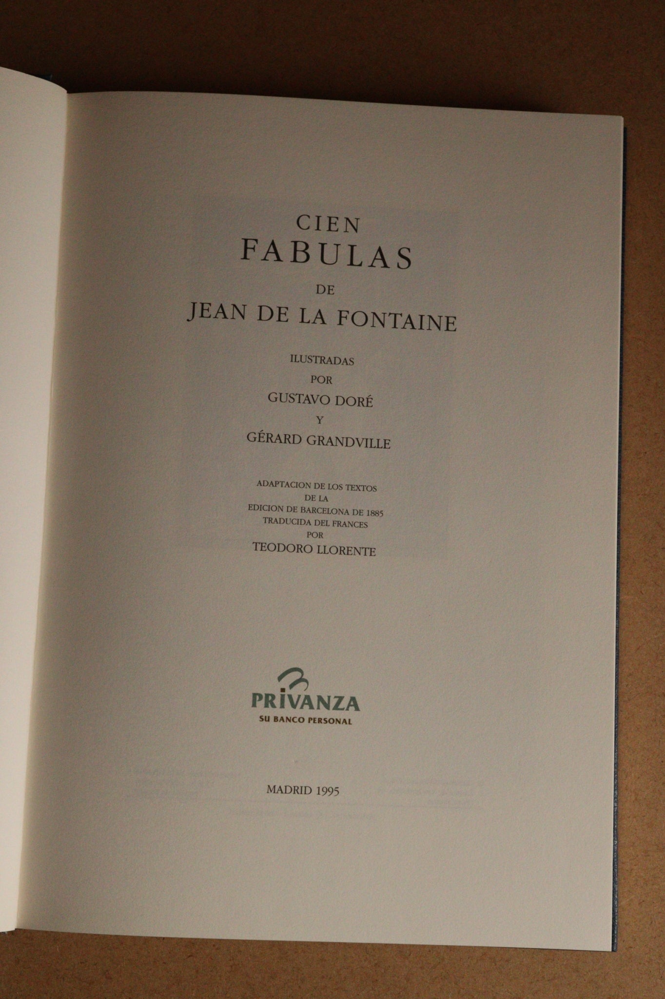 Cien Fábulas de Jean de la Fontaine, Edición Limitada y Numerada, 1995