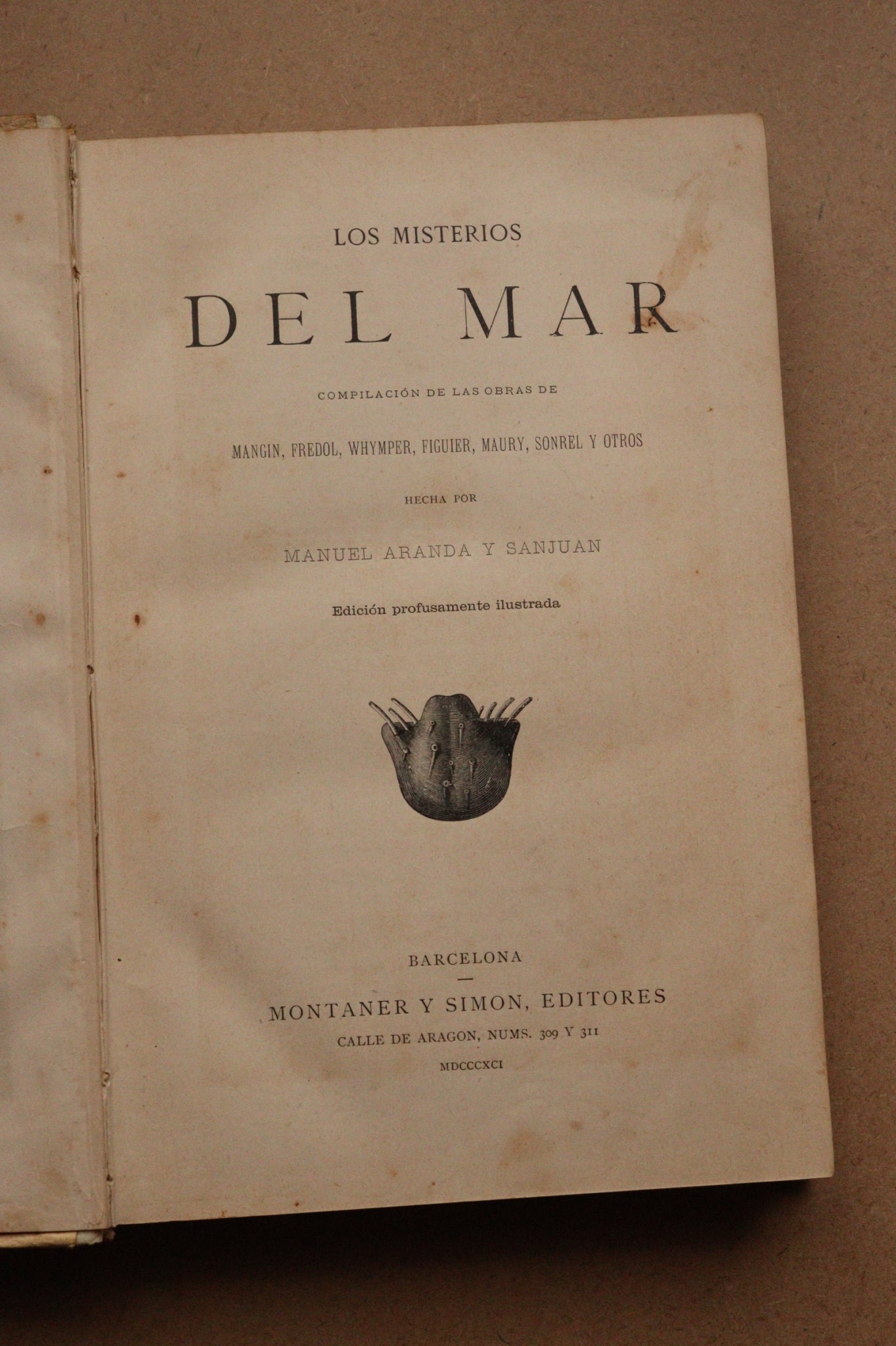 Misterios del Mar, Montaner y Simón, 1891