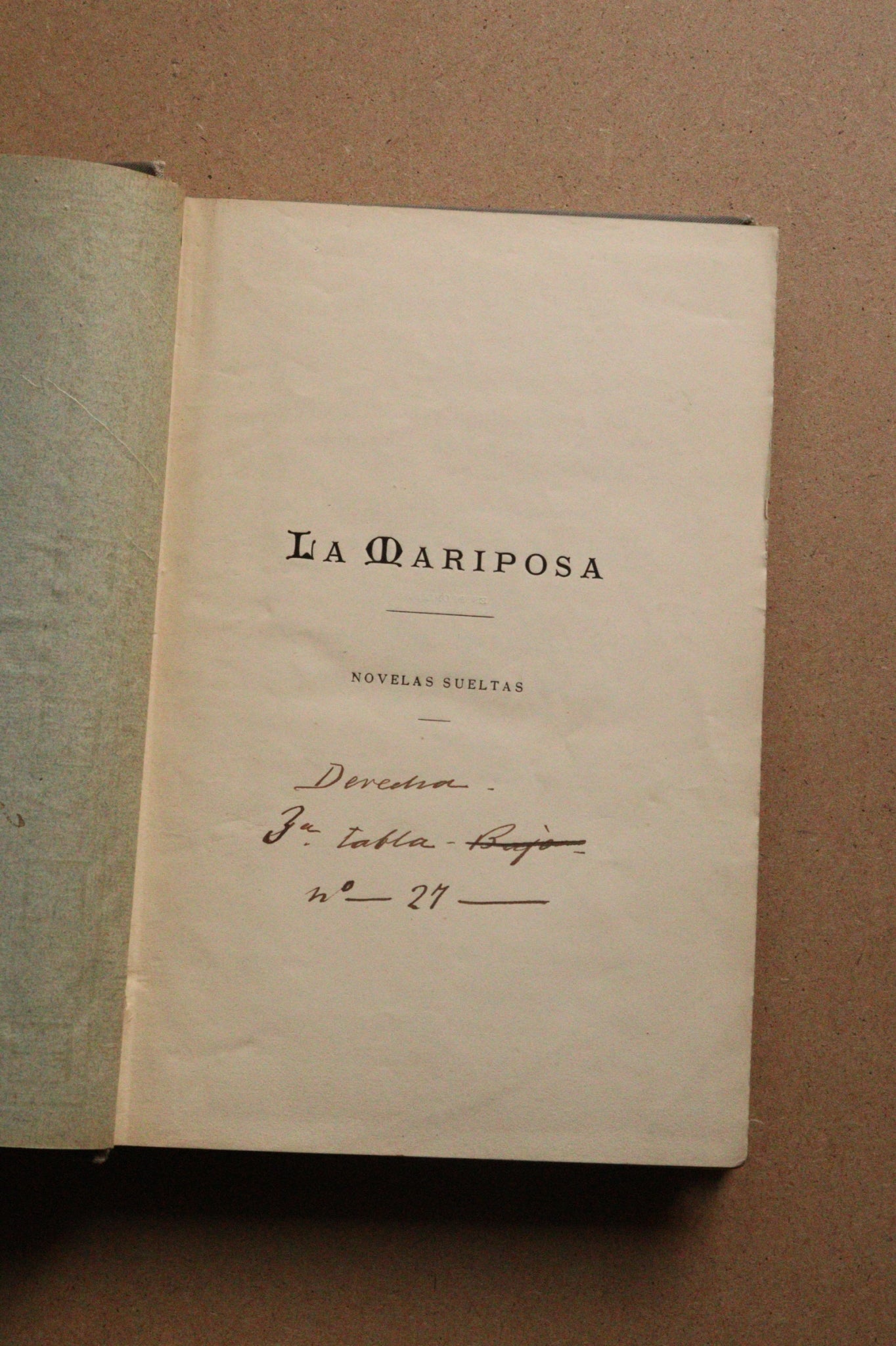 La Mariposa, Biblioteca Arte y Letras, 1886