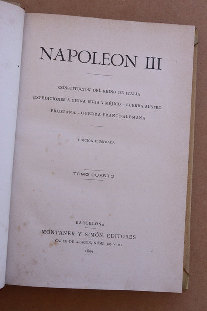 Napoleón III, Montaner y Simón, 1898-1899