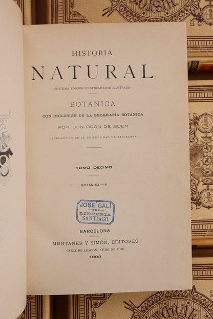 Historia Natural, Montaner y Simón, 1891-1895, Completa