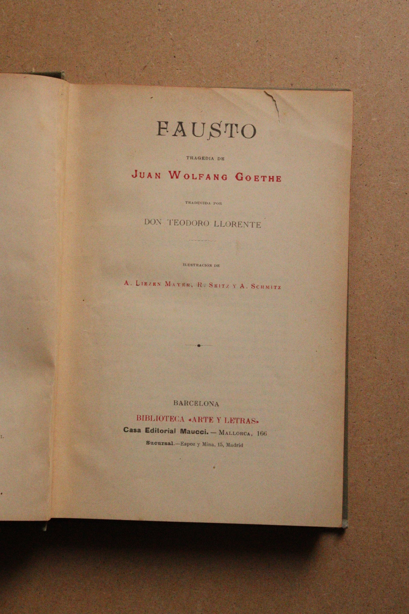 Fausto, Biblioteca Arte y Letras, ca. 1882