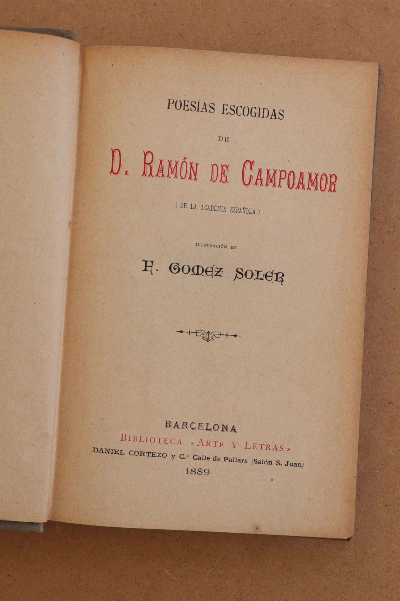 Poesías Escogidas de Ramón de Campoamor, Biblioteca Arte y Letras, 1889