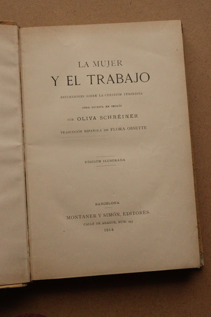 La Mujer y el Trabajo, Montaner y Simón, 1914