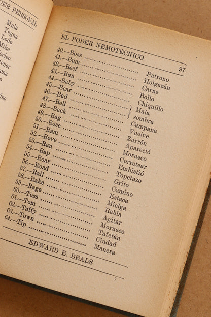 El Poder Nemotécnico, W. Atkinson & E. Beals, 1920