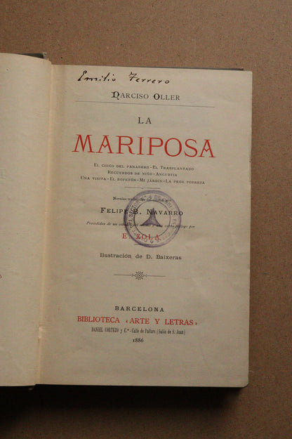 La Mariposa, Biblioteca Arte y Letras, 1886