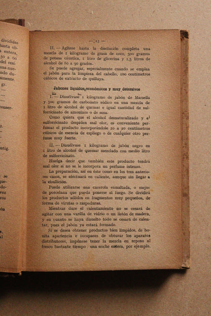 Las mejores recetas de la Perfumería Cosmética, J.S.Frazer, 1939